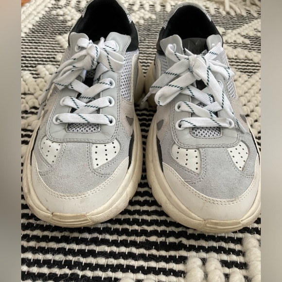 Maje paneled, mesh and suede sneakers - Size 7 - Picture 2 of 5